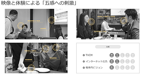 映像と体験による「五感への刺激」